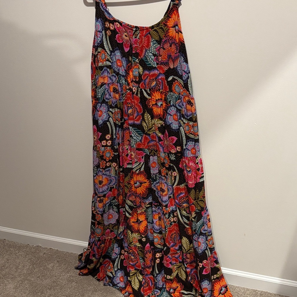 Torrid Red Floral Maxi Dress